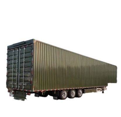 Wosheng 3 Axle Logistics Φτερούγες Van Semi Trailer 30-40 τόνους Max Payload Truck Trailer