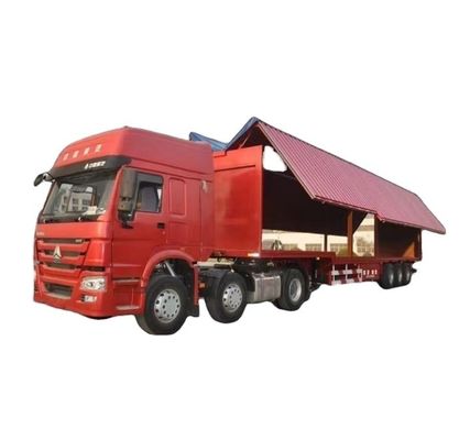 Wosheng 3 Άξονας 30/40ton Logistics Wingspan Van Semi Trailers με Flying Wingvan Box