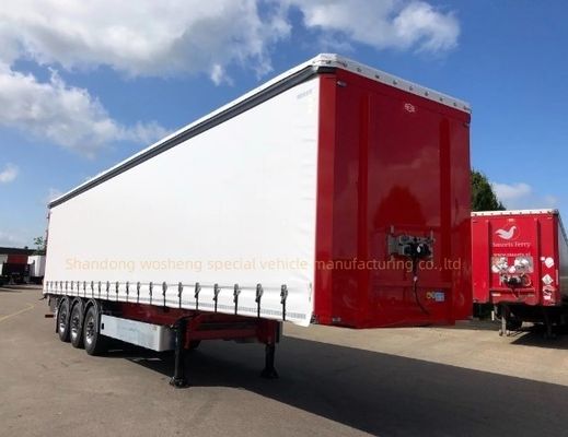 Ημιπροκατασκευή Wosheng 2024 3 Άξονας Express και Logistics Κεραμίδας πλευρική ημιπροκατασκευή