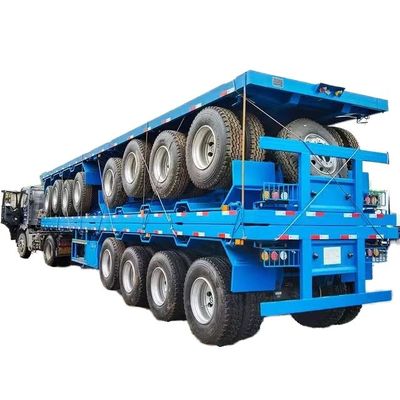Προσαρμόσιμο 3 άξονες 40-60 τόνων πλατφόρμα επίπεδης κρεβατιού ημιπροωθητήρα για μεταφορά εμπορευματοκιβωτίων