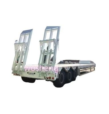 Καθαρό κρεβάτι κοντέινερ Τάξι Loader Lowboy Semi-Terrailer για τη μεταφορά βαρέων φορτίων