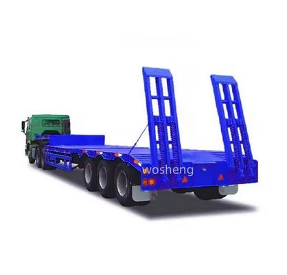 Μεταφορές βαρέων εξοπλισμού Wosheng Low Boy Truck Trailers με 3/4/5/6/7 Άξονες