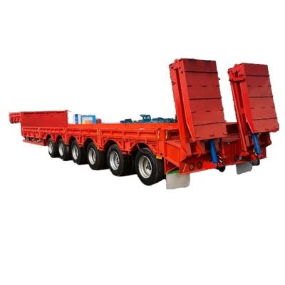 20ft/40ft Container Lowbed Semi Trailer για Wosheng 3/4/5/6 Άξονες και βαρύ εξοπλισμό