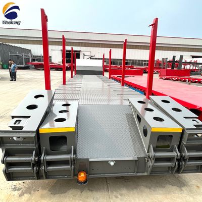 SAF/FUWA/BPW/WOSHENG 4 άξονες επεκτάσιμα ημιπρόσφυγα lowboy για τη μεταφορά ξύλου και χάλυβα