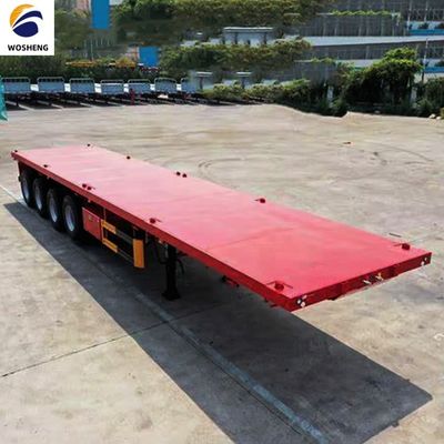 30-100 τόνους χωρητικότητα 2 άξονας 20 πόδια πλατύκλιτος κοντέινερ ημιπροκατασκευή για χρήση φορτηγών