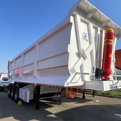 Προσαρμοσμένο 3 άξονες Tipping Tipper Rear Dump Truck Semi Trailers για την κατασκευή