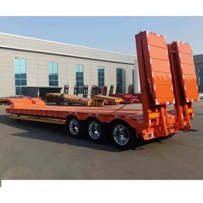 3 άξονες Lowbed Lowboy Semi Trailer με σύστημα πέδησης διπλής γραμμής και 16000x2500x1100mm