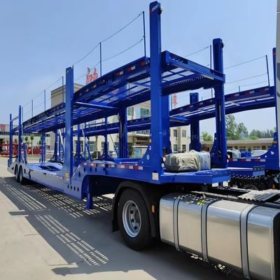 Μέγιστο ωφέλιμο φορτίο 30000 kg Χάλυβα Χερσαία διπλή επιφάνεια ημιτελόνια για μεταφορά οχημάτων μεταφοράς