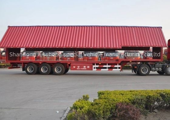 Wosheng 30/40tons Logistics Wingspan Van Semi-Trailer Διπλό σύστημα φρένων WABCO