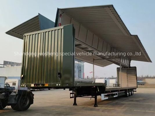 Wosheng 3 Axle Logistics Wingspan Van Semi Trailer με ελαστικά 12R22.5 και άξονες 13T/16T