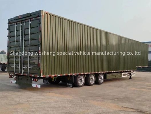Wosheng 3 Axle Logistics Wingspan Van Semi Trailer με ελαστικά 12R22.5 και άξονες 13T/16T