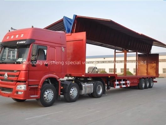 Wosheng 30/40tons Logistics Wingspan Van Semi-Trailer Διπλό σύστημα φρένων WABCO
