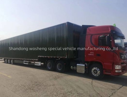 Wosheng 3 Axle Logistics Wingspan Van Semi Trailer με ελαστικά 12R22.5 και άξονες 13T/16T