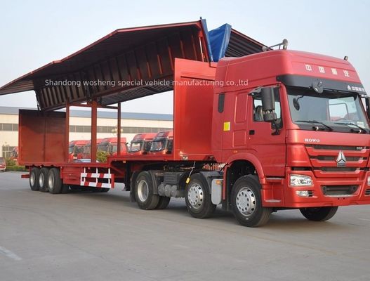Wosheng 30/40tons Logistics Wingspan Van Semi-Trailer Διπλό σύστημα φρένων WABCO