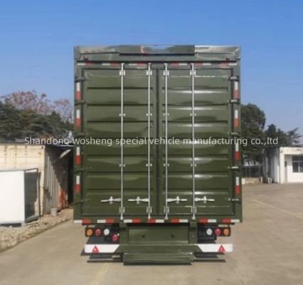 Wosheng 3 Axle Logistics Φτερούγες Van Semi Trailer 30-40 τόνους Max Payload Truck Trailer