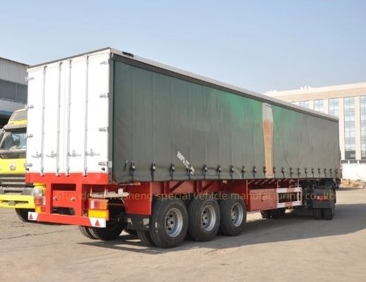 Wosheng 3 Άξονες 40FT 45FT PVC Κεραμίδας πλευρικής κουρτίνας Semi-Relayer με σύστημα ανάρτησης