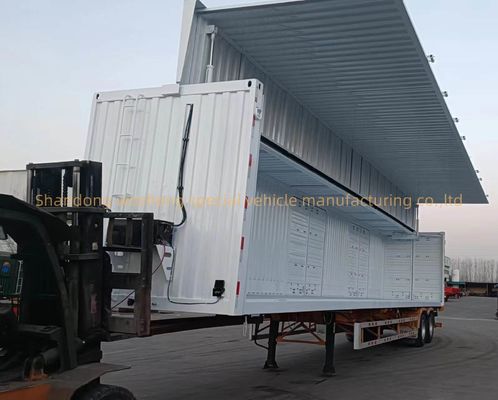 3 άξονας 30/40tons Logistics Wingspan Van Semi Trailer με ανοικτό σύστημα ανάρτησης από χάλυβα