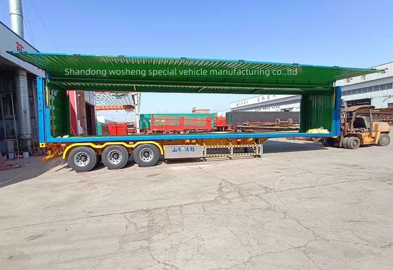 Κινγκ Πιν 90 3,5 &quot; JOST/Αλλος Wosheng 3 Άξονας 30/40T Logistics Wingspan Van Semi Trailler