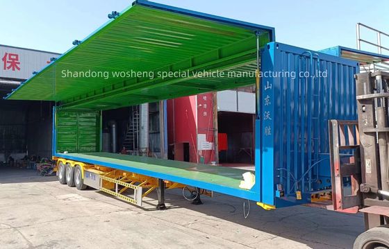 Κινγκ Πιν 90 3,5 &quot; JOST/Αλλος Wosheng 3 Άξονας 30/40T Logistics Wingspan Van Semi Trailler