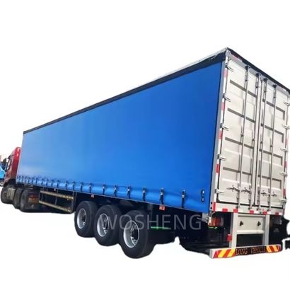 Wosheng 3 Άξονες 40ft 45ft PVC Ανερόπλεκτο Κεραμίδιο πλευρικό ημικυριό για Express και Logistics