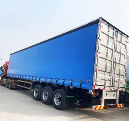 Wosheng 3 Άξονες 40ft 45ft PVC Ανερόπλεκτο Κεραμίδιο πλευρικό ημικυριό για Express και Logistics