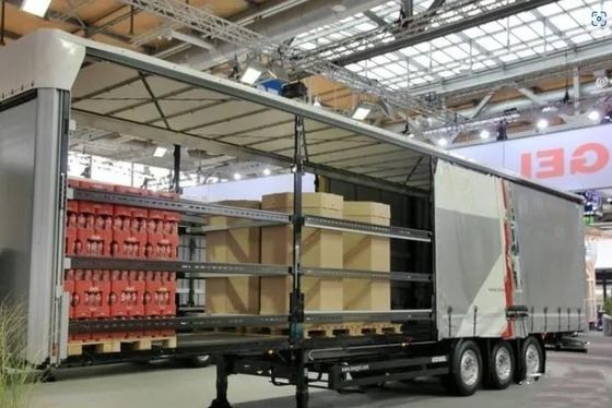 Wosheng 3 Άξονες 40ft 45ft PVC Ανερόπλεκτο Κεραμίδιο πλευρικό ημικυριό για Express και Logistics