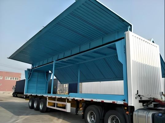 Προσαρμόσιμο χρώμα 40 τόνων Φτερούγες Van Semi Trailers με 12 τροχούς και 40 πόδια μήκος