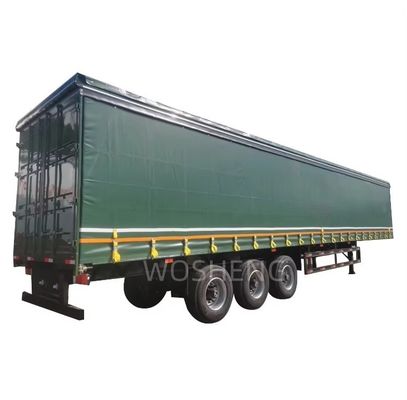 40ft 45ft PVC κουρτίνα Sider Semi Trailers πλευρική κουρτίνα συρόμενα φορτηγά ρυμουλκούμενα Wosheng