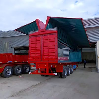 Προσαρμόσιμο χρώμα 40 τόνων Φτερούγες Van Semi Trailers με 12 τροχούς και 40 πόδια μήκος