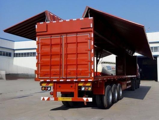 Προσαρμόσιμο χρώμα 40 τόνων Φτερούγες Van Semi Trailers με 12 τροχούς και 40 πόδια μήκος