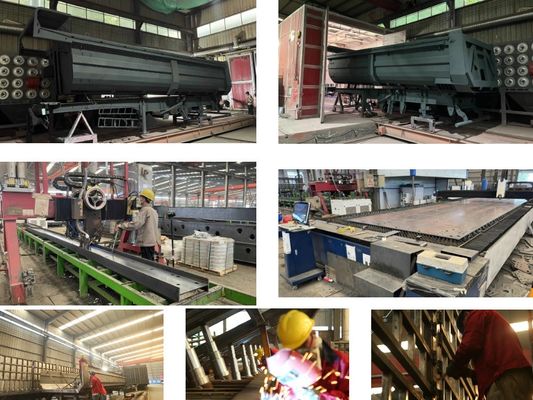 3 άξονας 60 τόνων ρυμουλκούμενο με μηχανική ανάρτηση και μεταγωγική ζώνη
