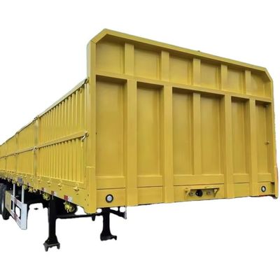 12.4m Flat Bed Fence Trailer για φορτηγό Μέγιστο ωφέλιμο φορτίο 50000 kg 3-4 Άξονες Top Ranking