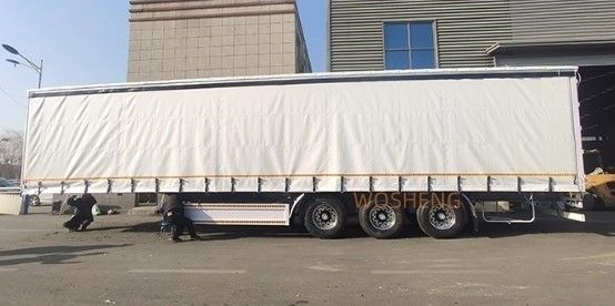 OTTC 3 Άξονες 40ft 45ft λευκή κουρτίνα πλευρική συρόμενο φορτηγό ημιρυμουλκούμενο για τη ρωσική αγορά