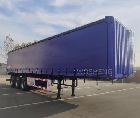 WABCO-ABS φρένο εξοπλισμένο με 3 άξονες 40ft 45ft μπλε παραπέτασμα πλευρικό ημιπροωθητήρα από Wosheng