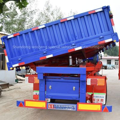 Wosheng Side Tipper Truck Trailers με πάχος 90 w mm*13/16 mm*10 layer Leaf Spring