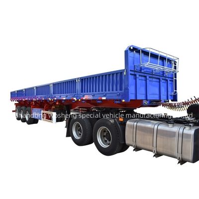 Wosheng Side Tipper Truck Trailers με πάχος 90 w mm*13/16 mm*10 layer Leaf Spring