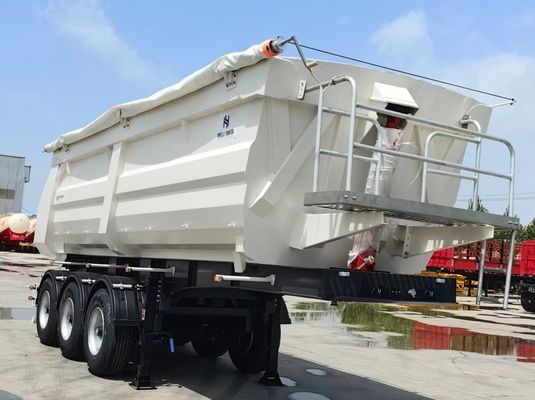 Μεγάλης χωρητικότητας 40-80 τόνων οπίσθιο ημικυριό για τη μεταφορά χύδην φορτίων και σωματιδίων άμμου