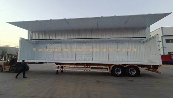 12R22.5 12 μονάδες Τεχνη ανοιχτό τείχος φορτηγό διπλό φτερό ημιπροκατασκευή για μεταφορά φορτίου
