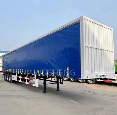 40 45 53 Ft Βαν Box Στρίβοντας PVC Tarpaulin πλευρική κουρτίνα ημιπροκατασκευή 40 τόνων ωφέλιμο φορτίο