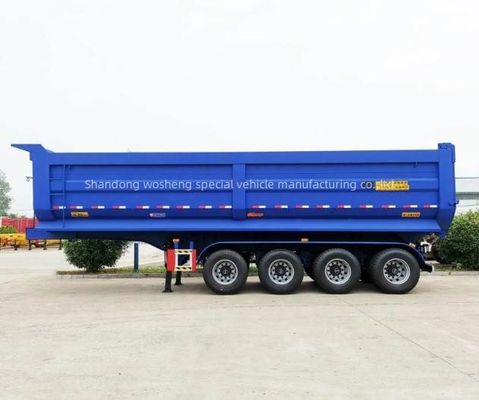 3/4 Άξονες Wosheng υδραυλικά πίσω ντάμπινγκ Semi Trailer Tipper Truck Trailers με το καλύτερο