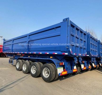 3/4 Άξονες Wosheng υδραυλικά πίσω ντάμπινγκ Semi Trailer Tipper Truck Trailers με το καλύτερο