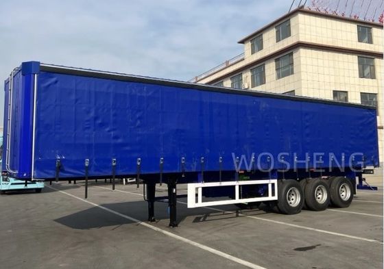 40 45 53 Ft Βαν Box Στρίβοντας PVC Tarpaulin πλευρική κουρτίνα ημιπροκατασκευή 40 τόνων ωφέλιμο φορτίο
