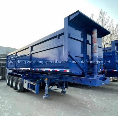 3/4 Άξονες Wosheng υδραυλικά πίσω ντάμπινγκ Semi Trailer Tipper Truck Trailers με το καλύτερο