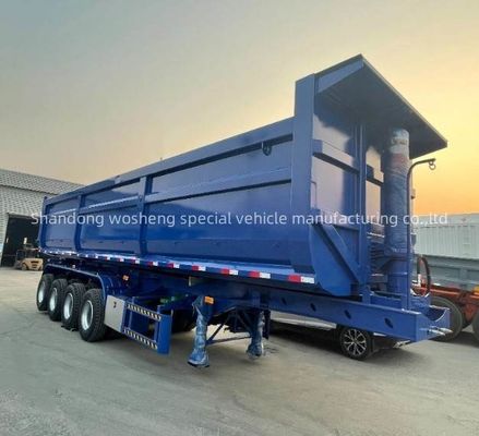 3/4 Άξονες Wosheng υδραυλικά πίσω ντάμπινγκ Semi Trailer Tipper Truck Trailers με το καλύτερο