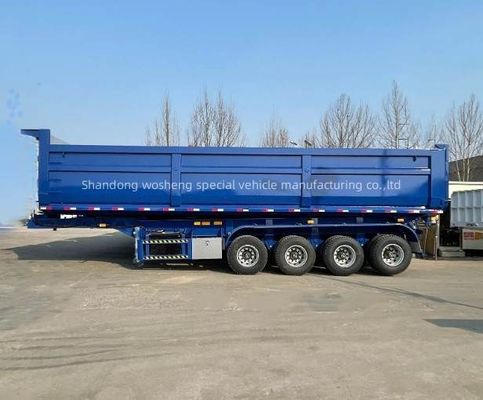 3/4 Άξονες Wosheng υδραυλικά πίσω ντάμπινγκ Semi Trailer Tipper Truck Trailers με το καλύτερο