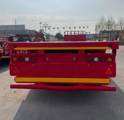 3 ή 4 άξονες πλοίο φορτίο και 20ft 40ft κοντέινερ επίπεδο ρυμουλκούμενο με 50tons Max ωφέλιμο φορτίο