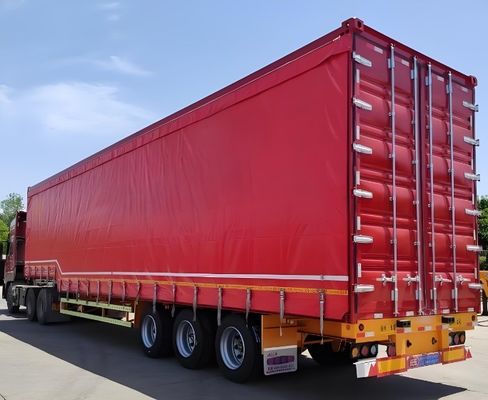 3 άξονες 40ft 45ft λευκή κουρτίνα πλευρικά συρόμενο φορτηγό ημιρυμουλκούμενο για φορτηγό ρυμουλκούμενο