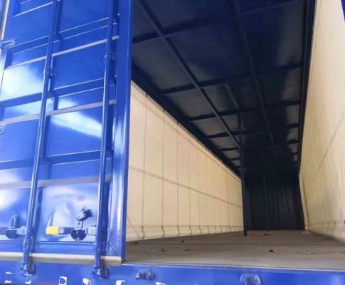 Απαιτηση Πελατη 40FT Κεραμίδας πλευρικού εμπορευματοκιβωτίου Semi Trailers με ODM ατσάλι 3 άξονα