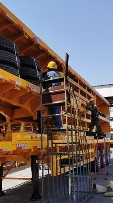 Τροχαίο ρυμουλκούμενο 3 άξονες 40-100 τόνων Χάλυβα πλάι τοίχος ημι-ρυμουλκούμενο με και προσιτό