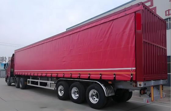 Σύστημα πέδησης διπλής γραμμής WABCO Tri Axles 60 τόνων πλευρικό ρυμουλκούμενο κουρτίνας για μεταφορά
